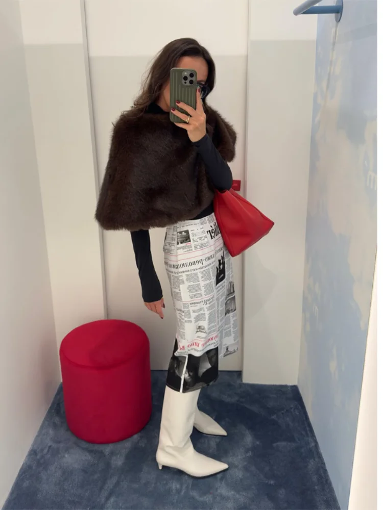 

Женская элегантная флисовая шаль из искусственного меха, женская роскошная однотонная лоскутная плащ, женская модная винтажная осенне-зимняя верхняя одежда