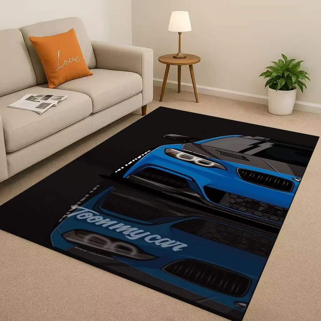 Alfombra antideslizante clásica E36 para coche de carreras, arte de dibujos animados, Moto, sala de estar, dormitorio, sala de juegos, sofá, felpudo de decoración del hogar, regalo