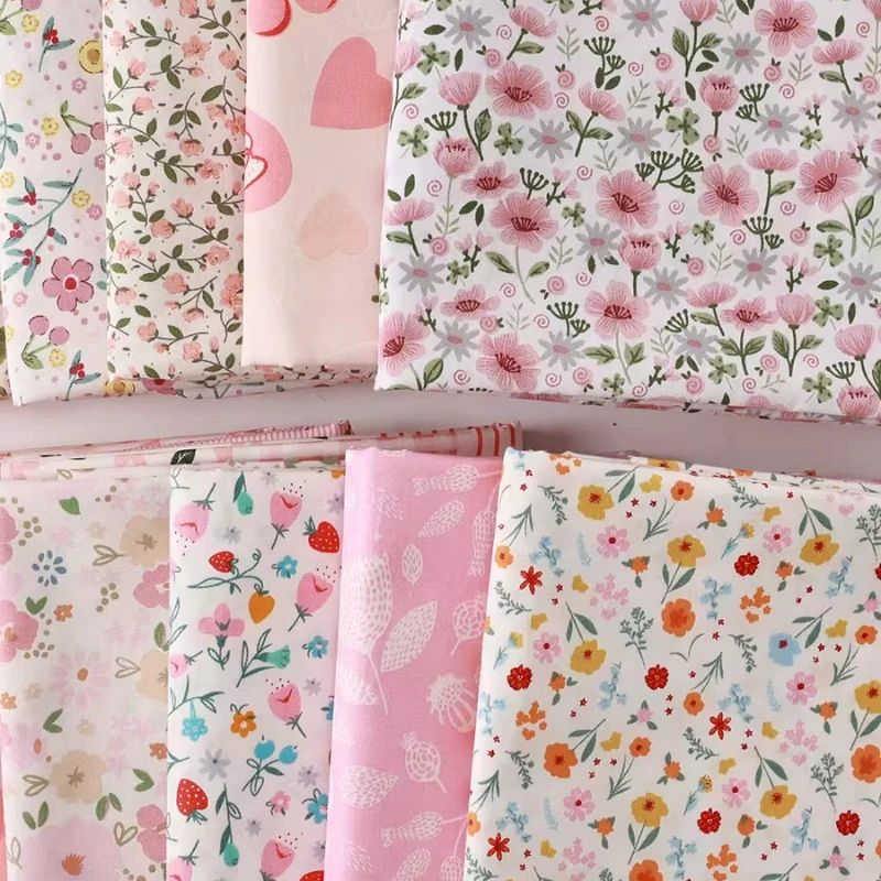 160x50cm Small Floral Fabric Is Used To Make Clothes and Skirts. Pure Cotton Floral Handmade Head Fabric for Sewing Cloth