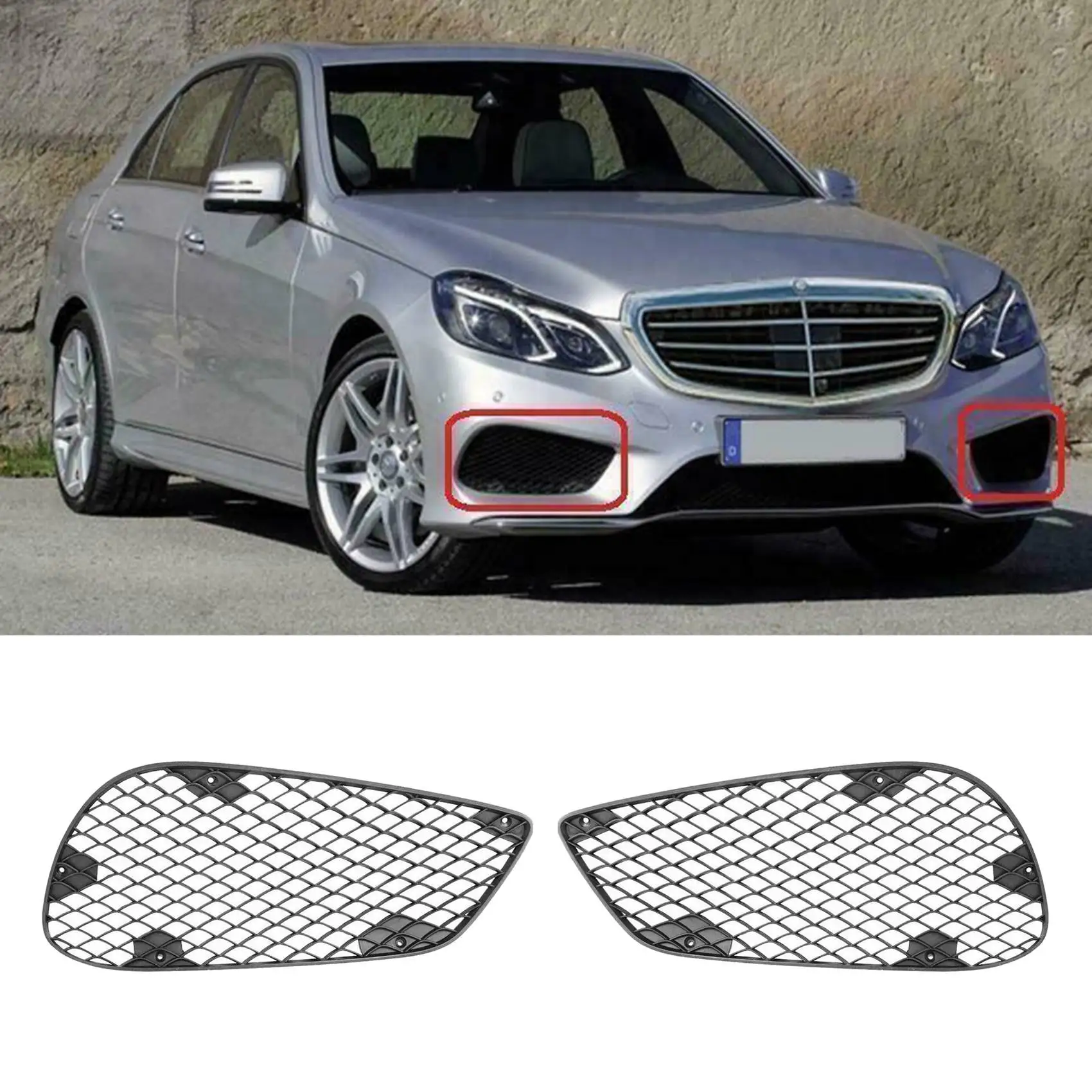 Front Bumper Lower Mesh Grille for Mercedes Benz W212 E350 E400 E550 A2128850224