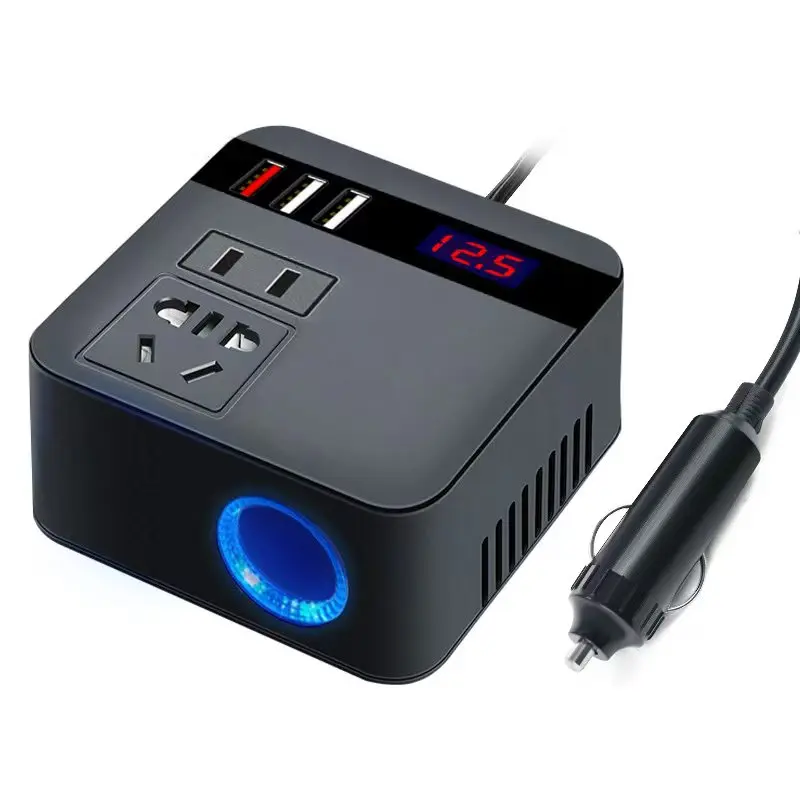 Inverter per auto DC12V/24V a DC110V/220V 150W prese per Display a LED di picco adattatori per Inverter di potenza ricarica rapida Inverter per