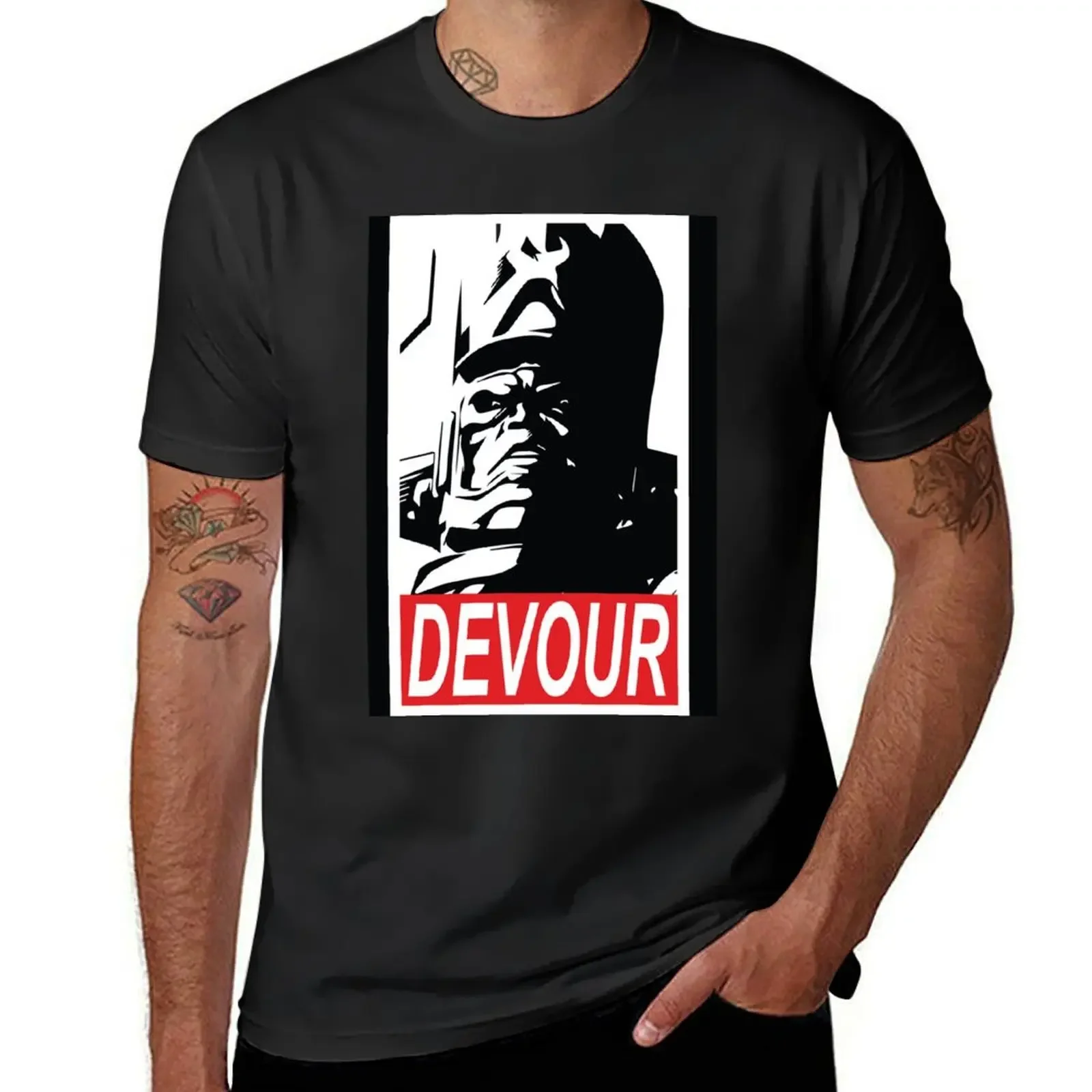 DEVOUR T-Shirt graphics plus size tops mens t shirts casual stylish 2024 heavyweight new arrival summer hot round neck cotton