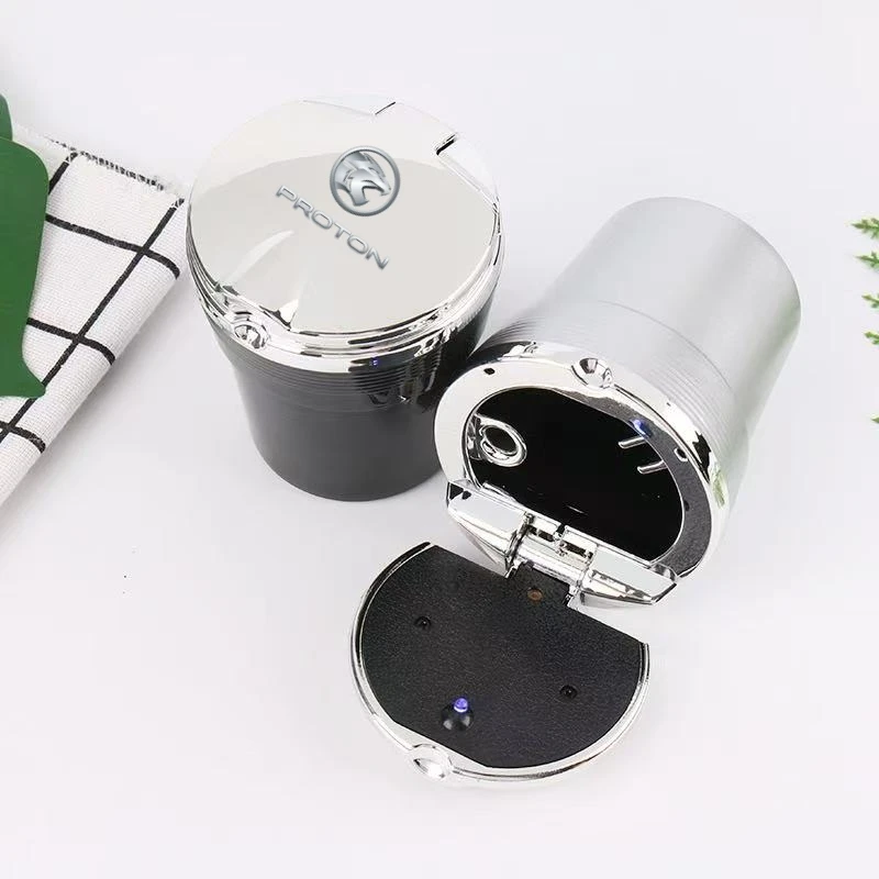 

Car Ashtray with LED Light Car Smokeless Cup Holder for proton x50 x70 x90 saga persona s50 Accessories