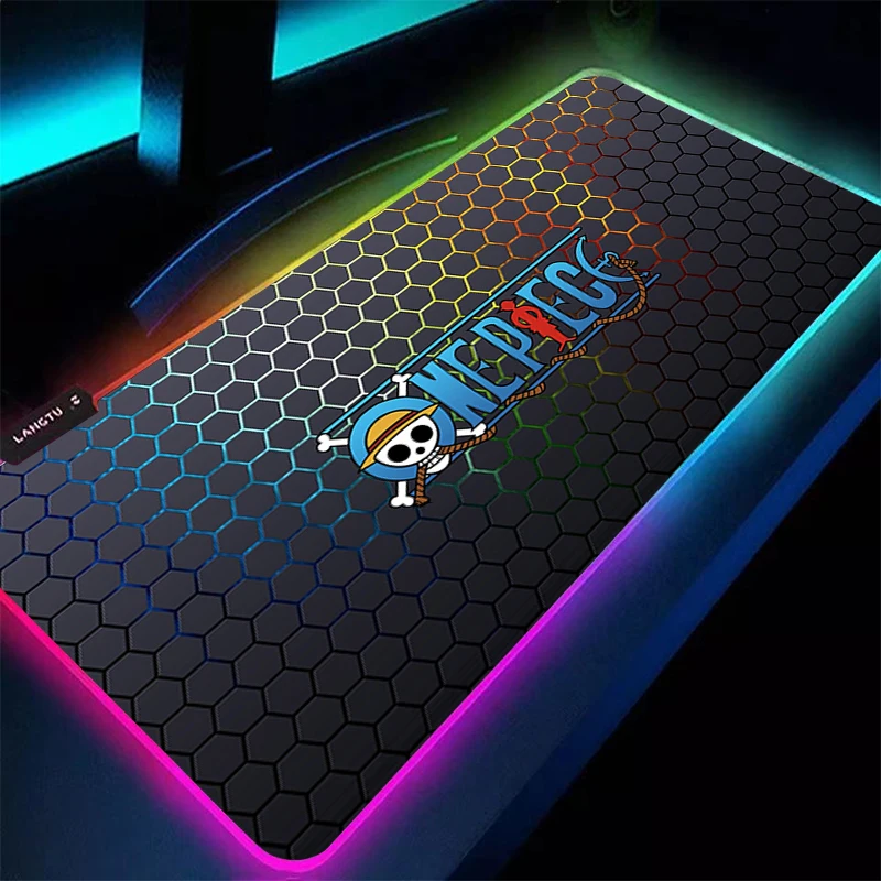 

LED Mouse Pad 90x40cm one piece Gamers Decoracion Non-Slip Gamer Desk Mat RGB Mousepad Gaming Accessories Backlight Keyboard Mat