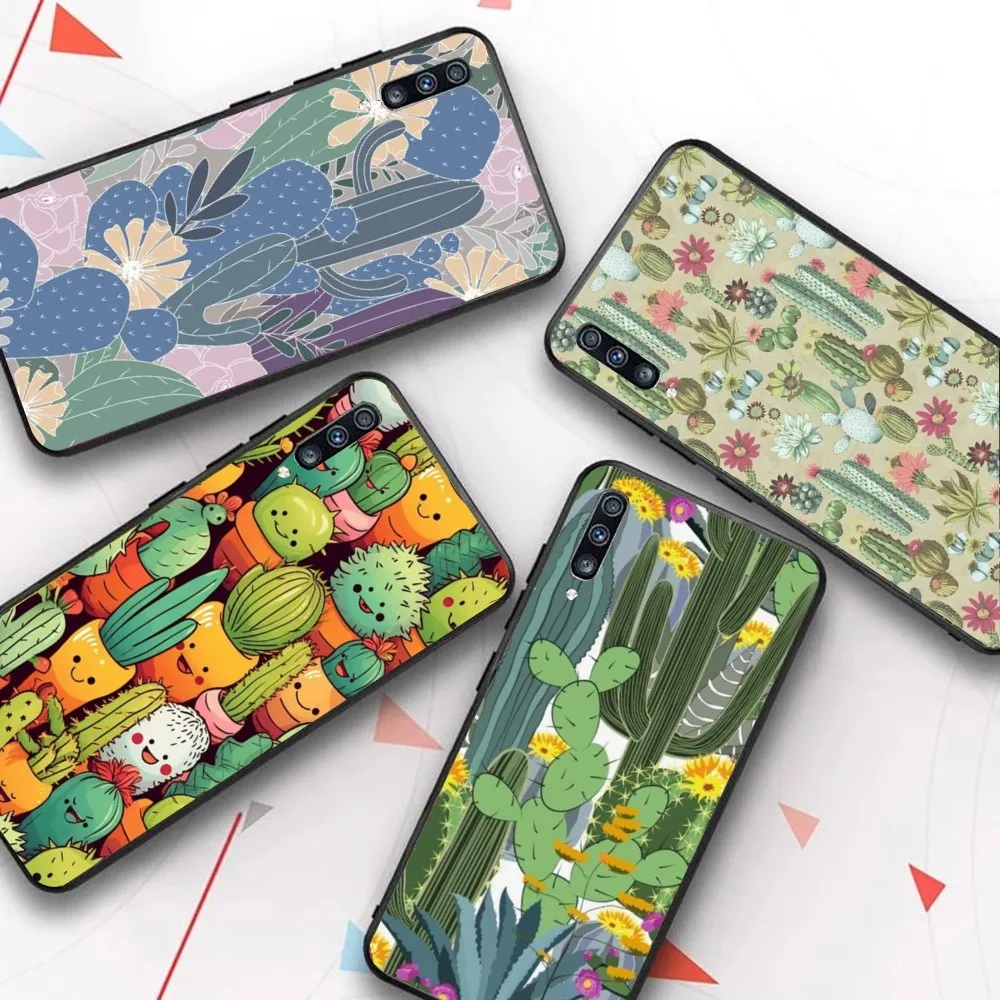 Cartoon Art Summer Cactus Phone Case For Samsung S 20 21 22 23 Plus Ultra For Redmi Note 8 9 10 11 For Huawei Y 5 6 9