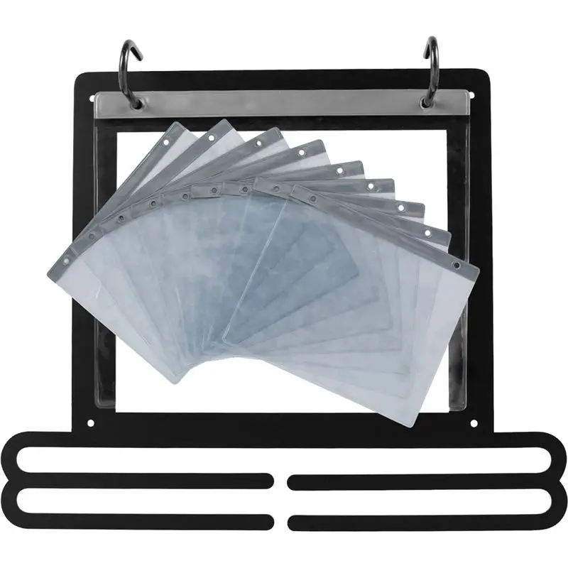 A19F-Medal Hanger Display, Mounted Medal Hanger With Number Bags And Hooks Race Medal Display Rack Practical Medal Holder