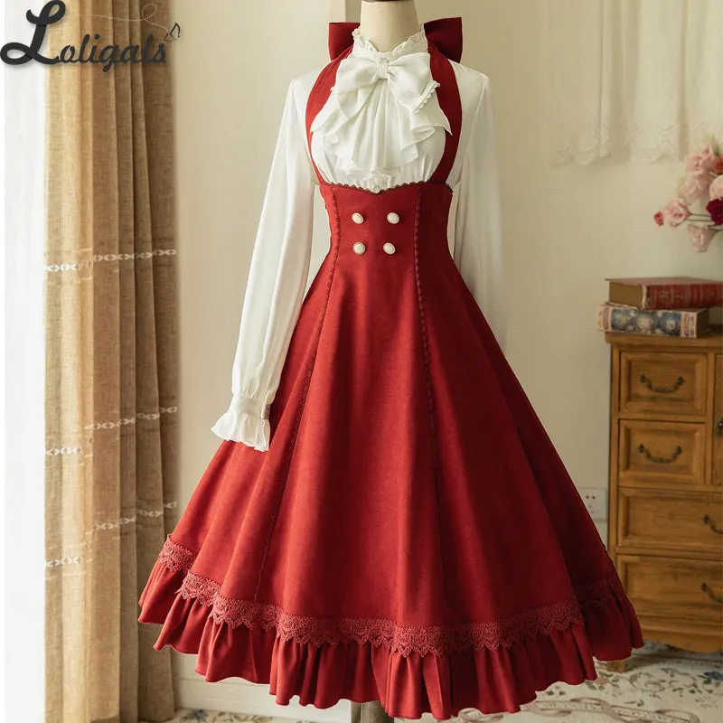Vintage Lolita JSK Dress Classic Under Bust Long Halter Neck Party Dress ~ South of The Forest