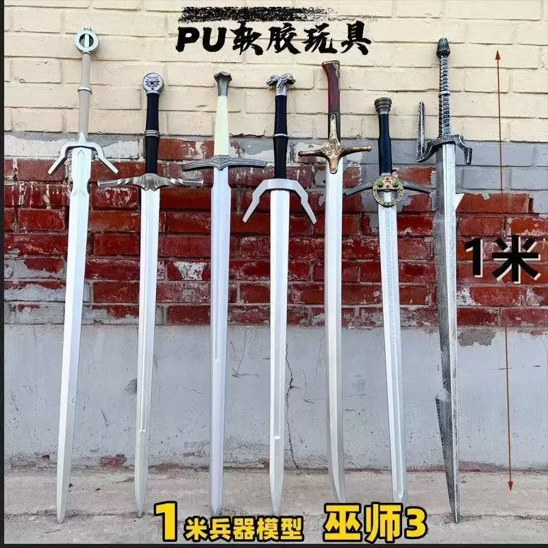 Caza salvaje 1:1 espada de bestia armas espada de Cosplay Alice Eredin lobo blanco Prop juego de rol seguridad PU mago Aerondight joya espada