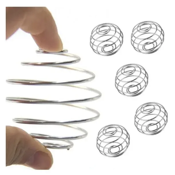 Palla di agitazione per agitatore fitness di 2 dimensioni/Sfera miscelatrice per mescolare agitare la polvere proteica/Sfera a molla per frullatore con frusta in acciaio inossidabile