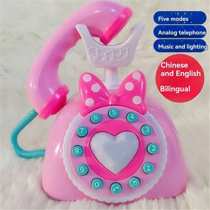 B24C-Birthday Gift Rechargeable Baby Music Landline For Early Learning Kids Pretend Play Educational