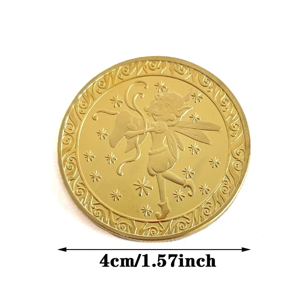 Tooth Fairy Coin Creative Gifts for Children Golden Plated Commemorative Coin Souvenirs