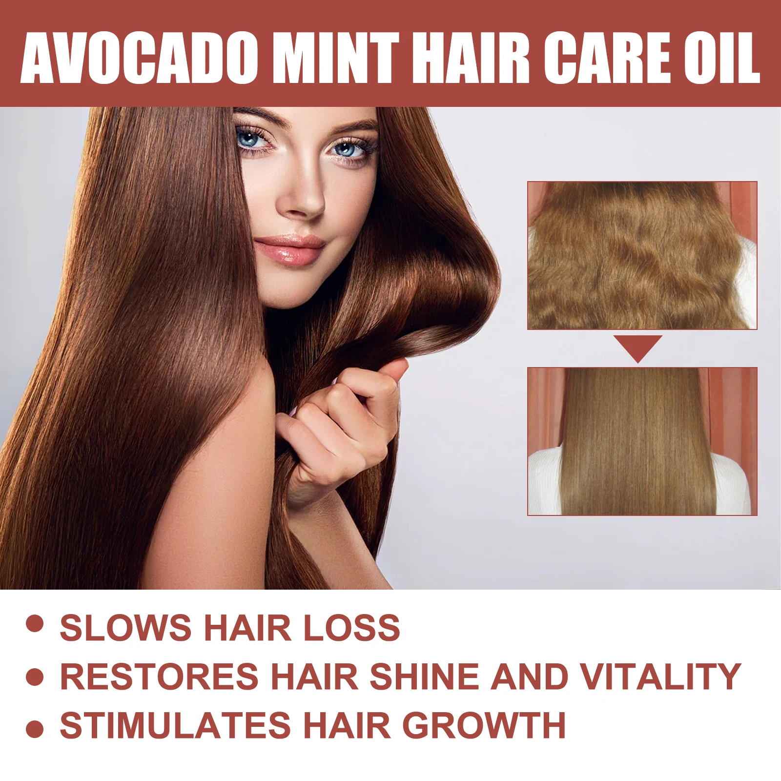 50ml Dense Hair Oil Thick Beautiful Hair-Repair Dry And Frizzy Hair At The Tail Soft And Moisturizing Hair Care Essential-Oil