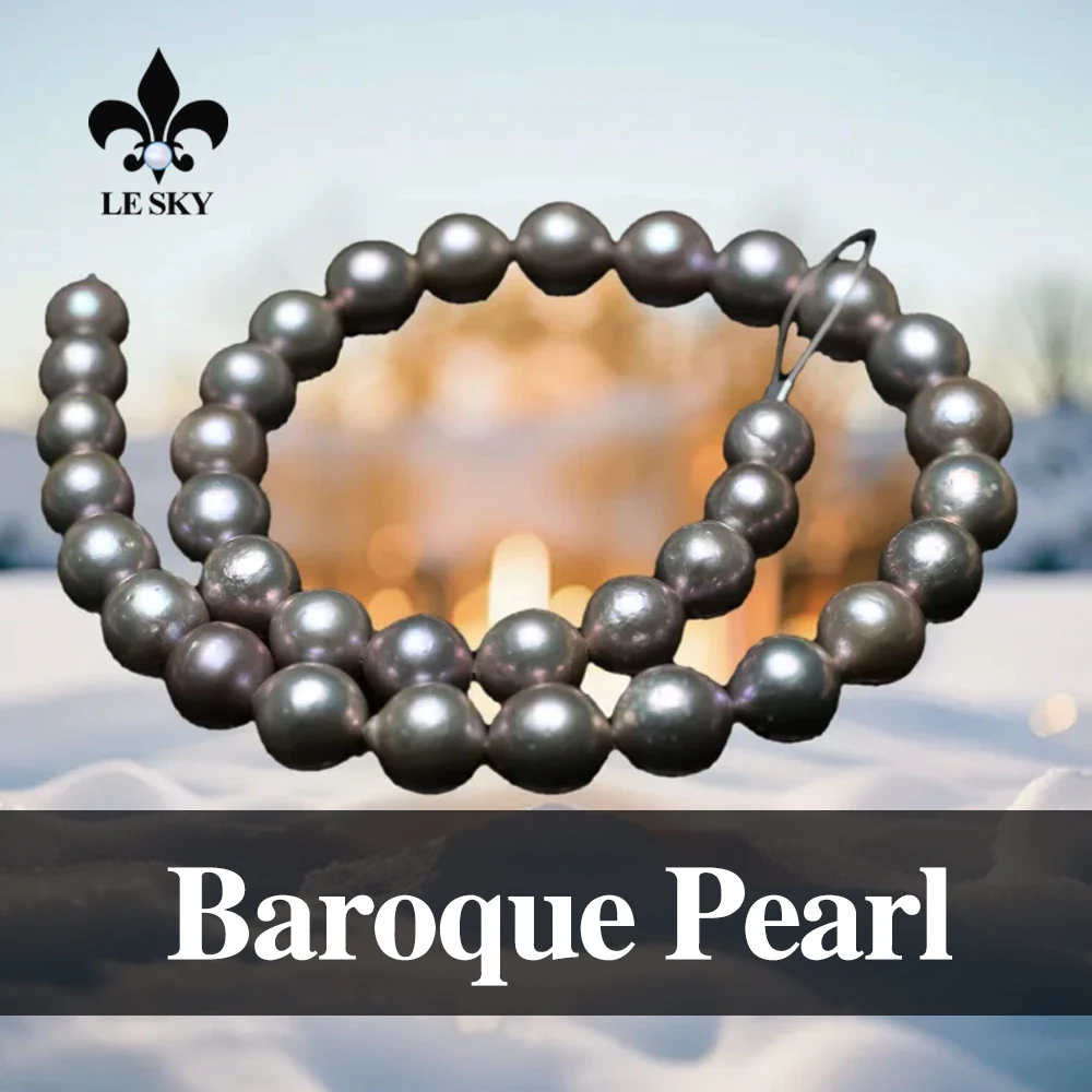 

10-12mm Natural Freshwater Gray Pearl Beads Round Pearl Loose Spacer Beaded for Making DIY Jewerly Necklace Bracelet Earrings