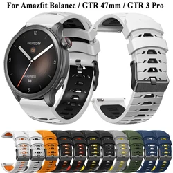 Silicone 22mm Smart Watch Band Strap For Amazfit Balance Belt Wristbands For Huami Amazfit GTR 3 Pro GTR 47mm Watchband Bracelet