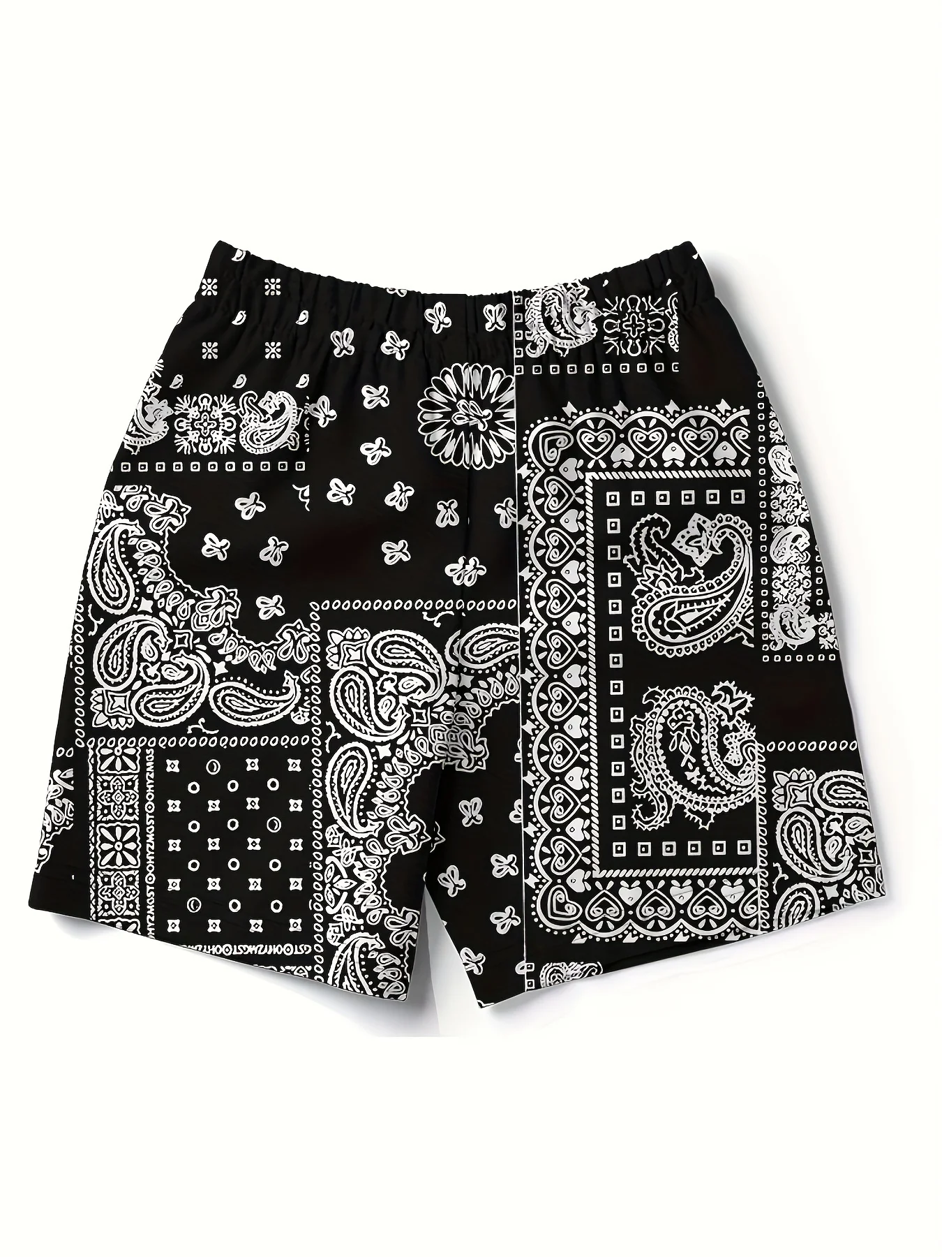 Pantalones cortos informales con estampado de Paisley para hombre, pantalones cortos de playa para hombre, pantalones con cordón hawaianos de verano, ropa informal corta transpirable