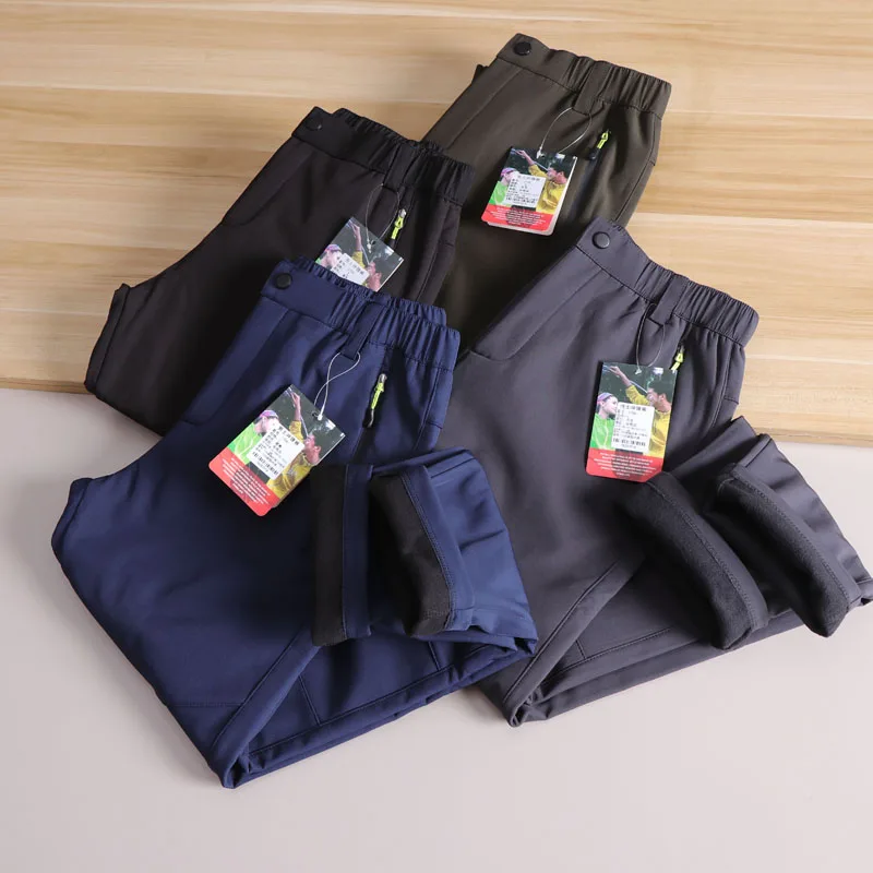 

Уличные мужские повседневные брюки с интегрированным синим поясом, ветрозащитные, водонепроницаемые, Cosite Fce, теплые, осенне-зимние, длинные брюки...