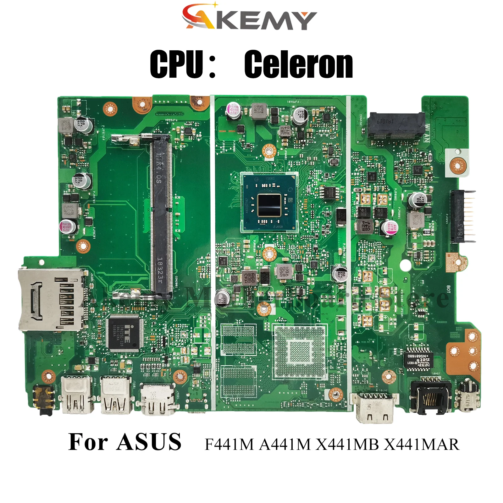 

X441MA Laptop Motherboard For ASUS VivoBook X441M F441M A441M X441MAR X441MB Notebook Mainboard With Celeron CPU 107% tests OK