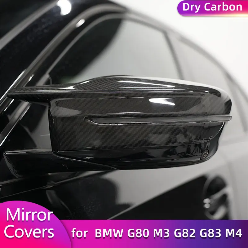 

Prepreg Dry Carbon Rearview Mirror Covers for BMW G80 M3 G82 G83 M4 2021-2023 Add On Car Racing Side Mirror Caps Shell LHD