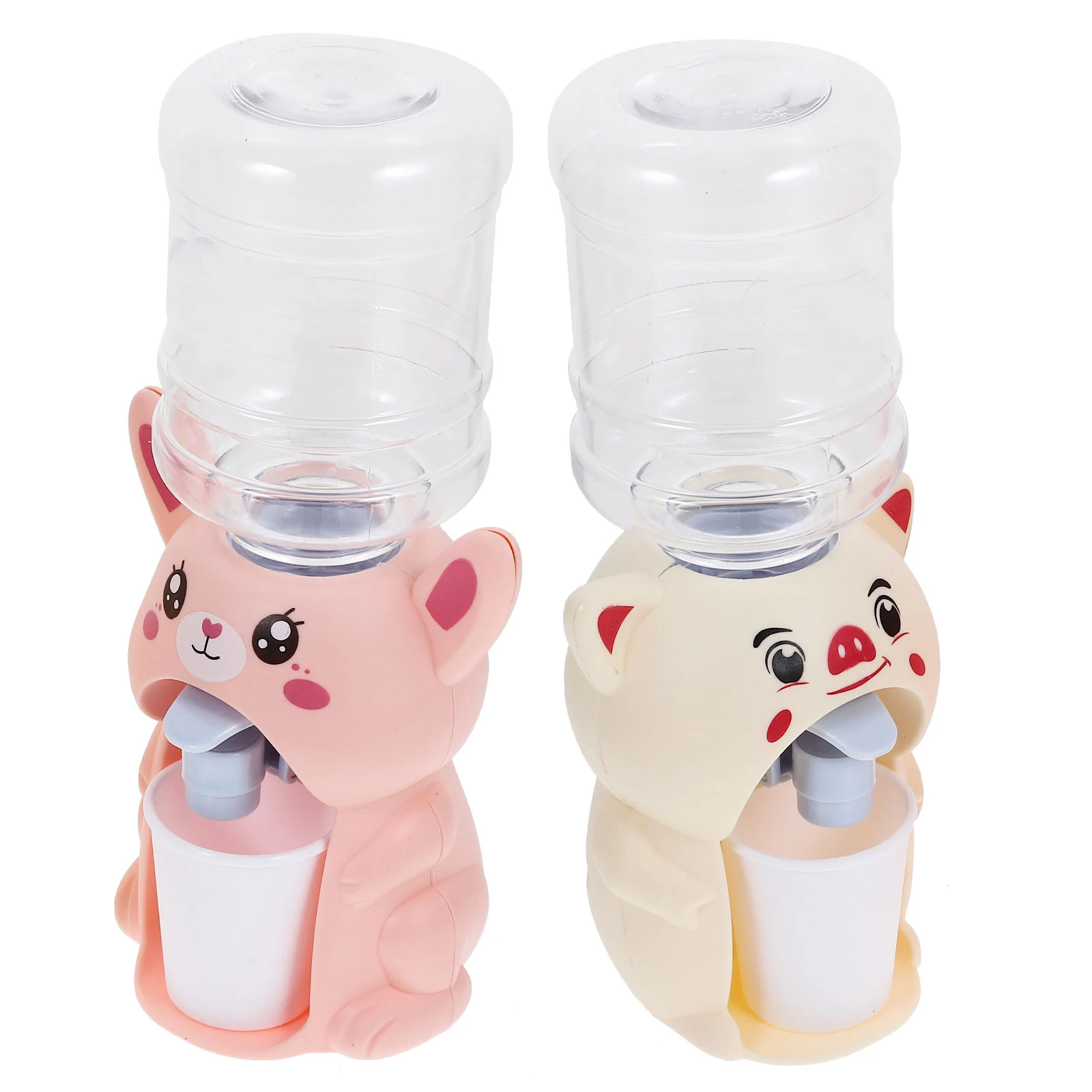 

2 Pcs Fun Water Dispenser Mini Machine Toy Simulation Kids Toys Window Box Baby