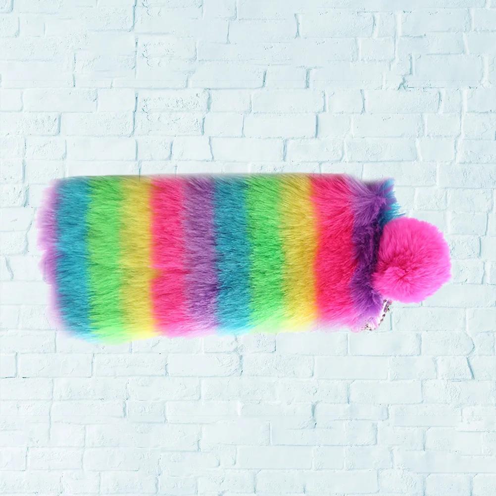 Tęczowy piórnik, uroczy kosmetyczka, kawaii organizer na artykuły piśmiennicze, przenośna saszetka, mała torebka studencka, podróż, nauka.