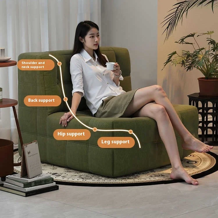 أريكة مضغوطة كاتربيلر أريكة استرخاء كتلة الرجعية الشمال مصمم غير رسمي غرفة المعيشة غرفة نوم أريكة واحدة مربع 2025