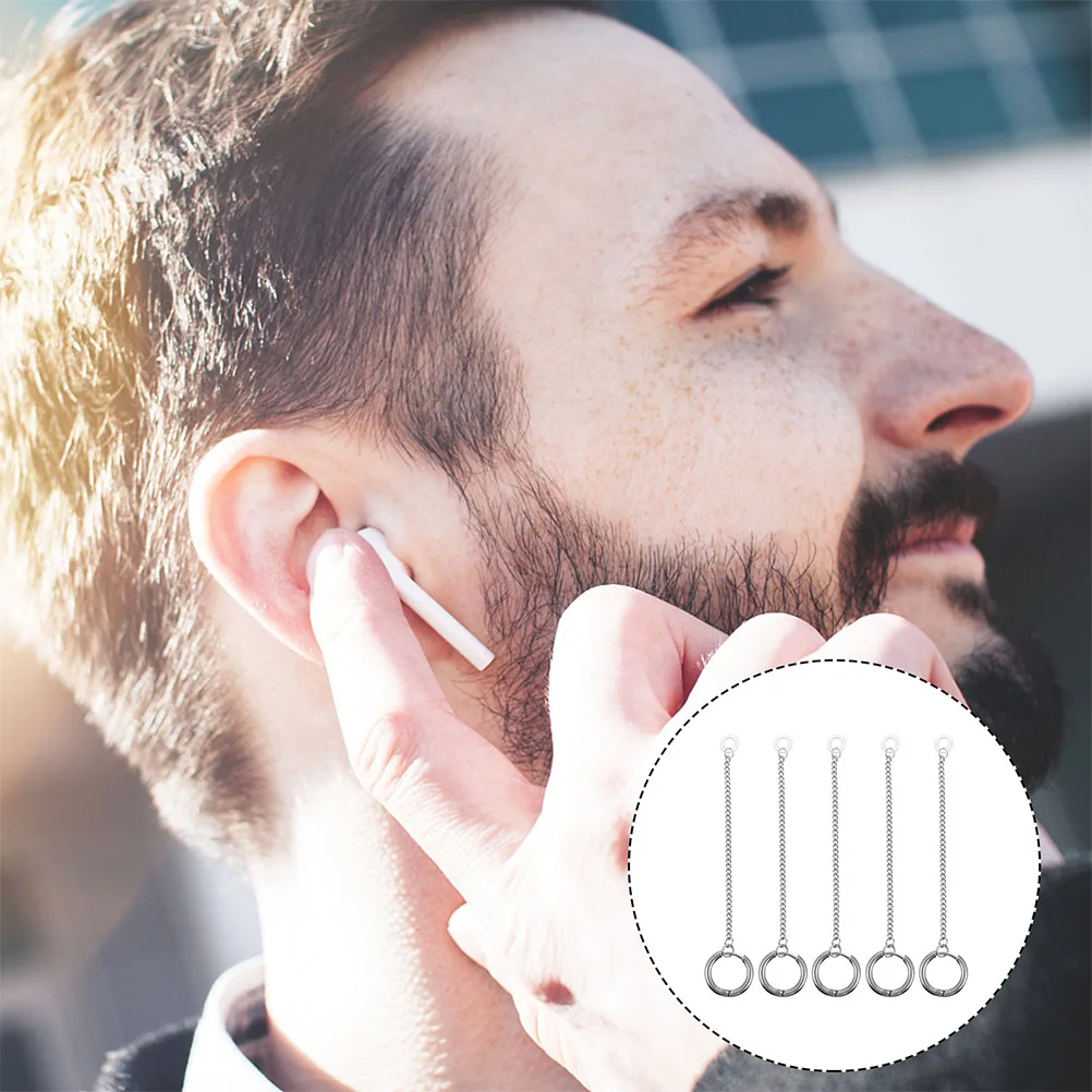 

8Pcs Anti-Loss Earring Chain Wireless Earbuds Holder Clip Comfortable Earring Earphones for Gym Running Sports