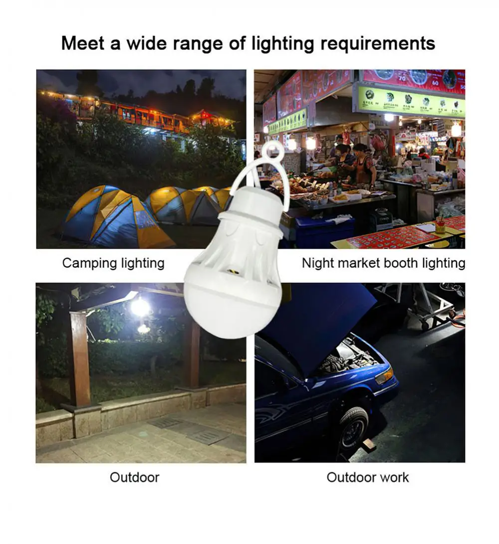 USB LED Light Bulb Portable Camping Light Mini Light Bulb 5V Power Book Light Student Study Outdoor Fishing Lighting Table Lamp