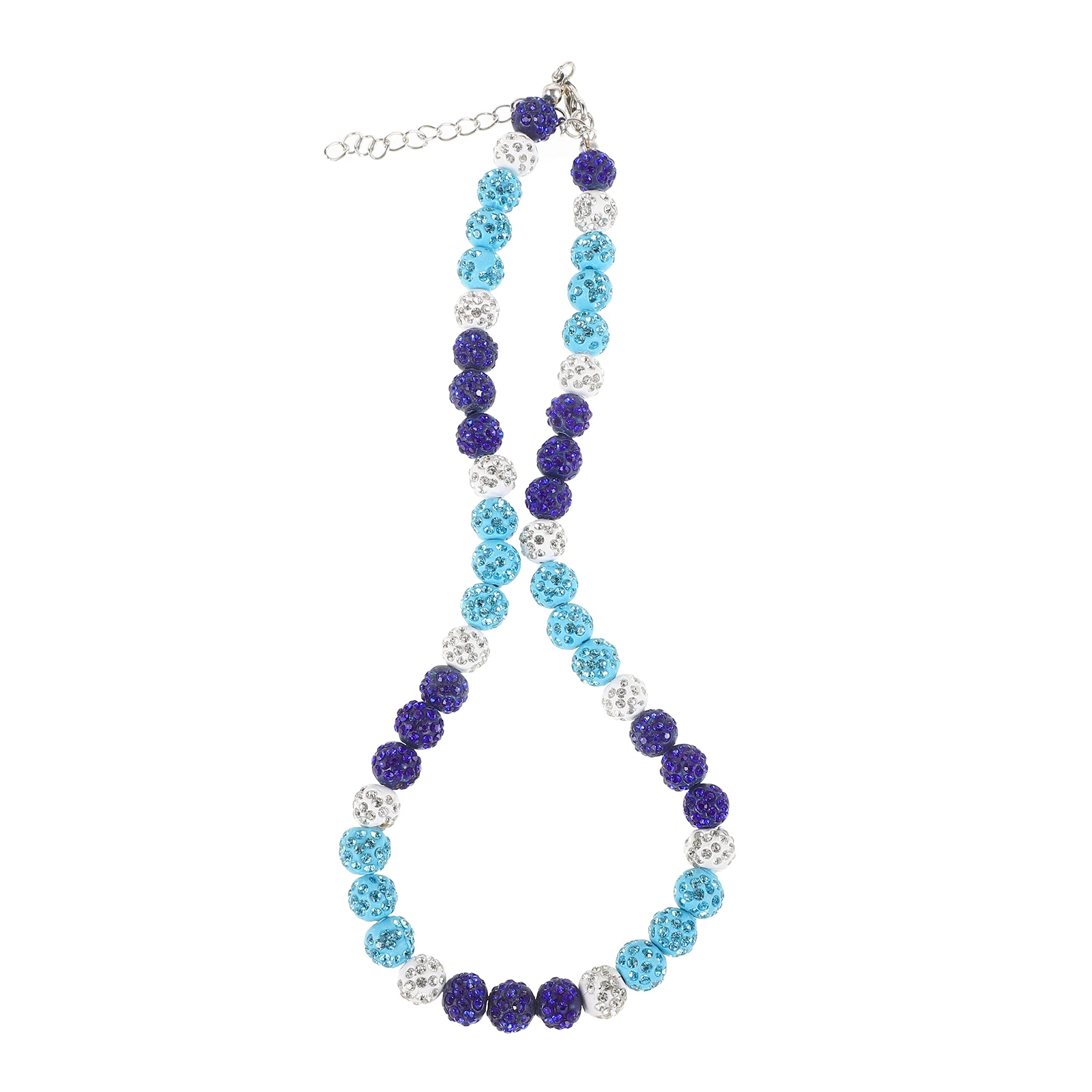 قلادة البيسبول الأزرق مطرز قابل للتعديل مجوهرات رياضية مستوحاة للرجال بالتنقيط الرياضة التبعي بوليمر كلاي #1