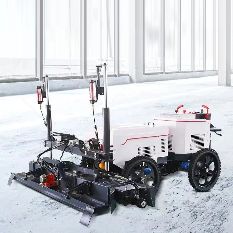 Concrete laser screed machine, telescopic boom four-wheel and two-wheel, fully automatic road paving and vibration l(Customized)
