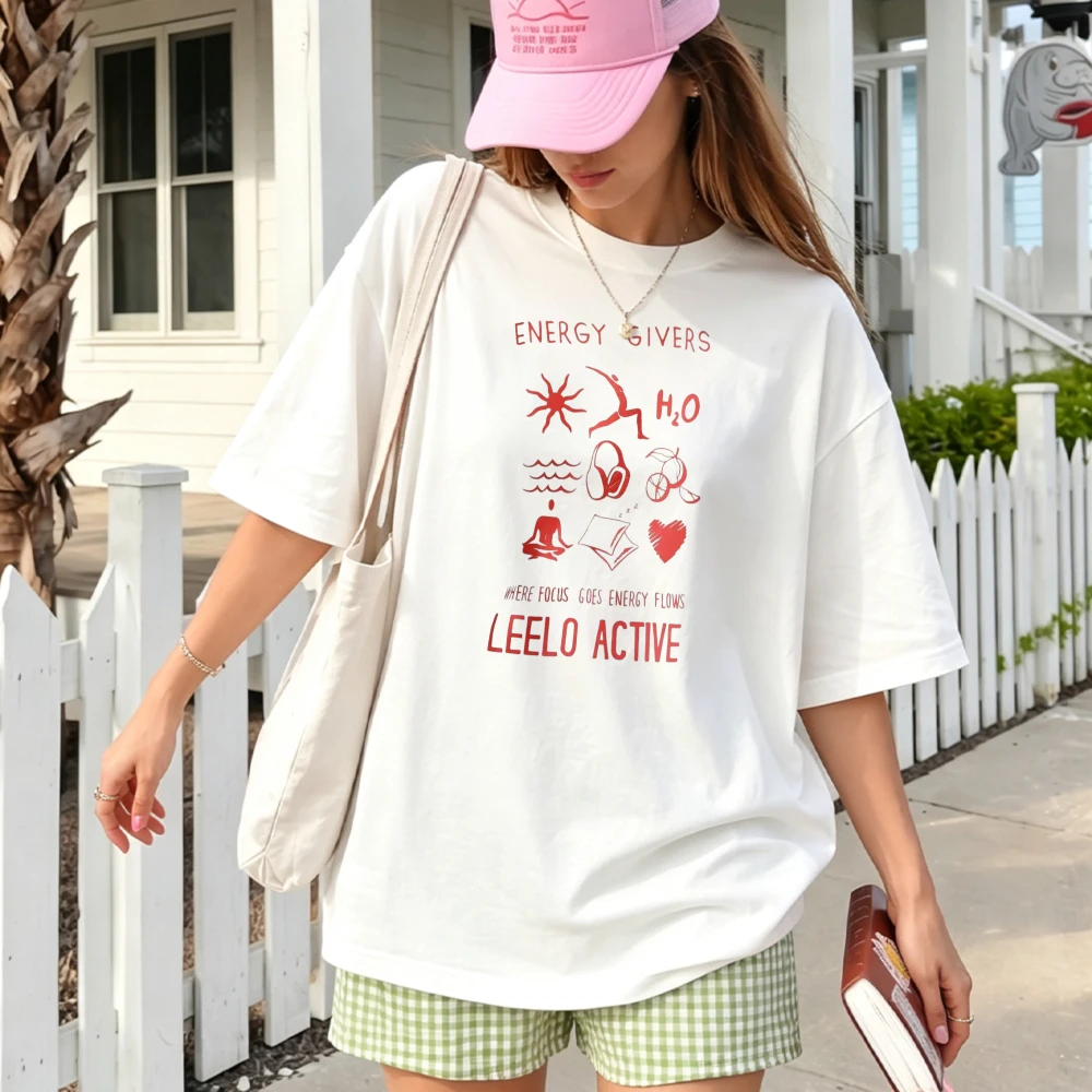 Women Energy Givers Symbol Icon Print T Shirt Meditation Sun Heart Graphic Cotton Tee Minimalist Casual Daily Ladies Summer Tops