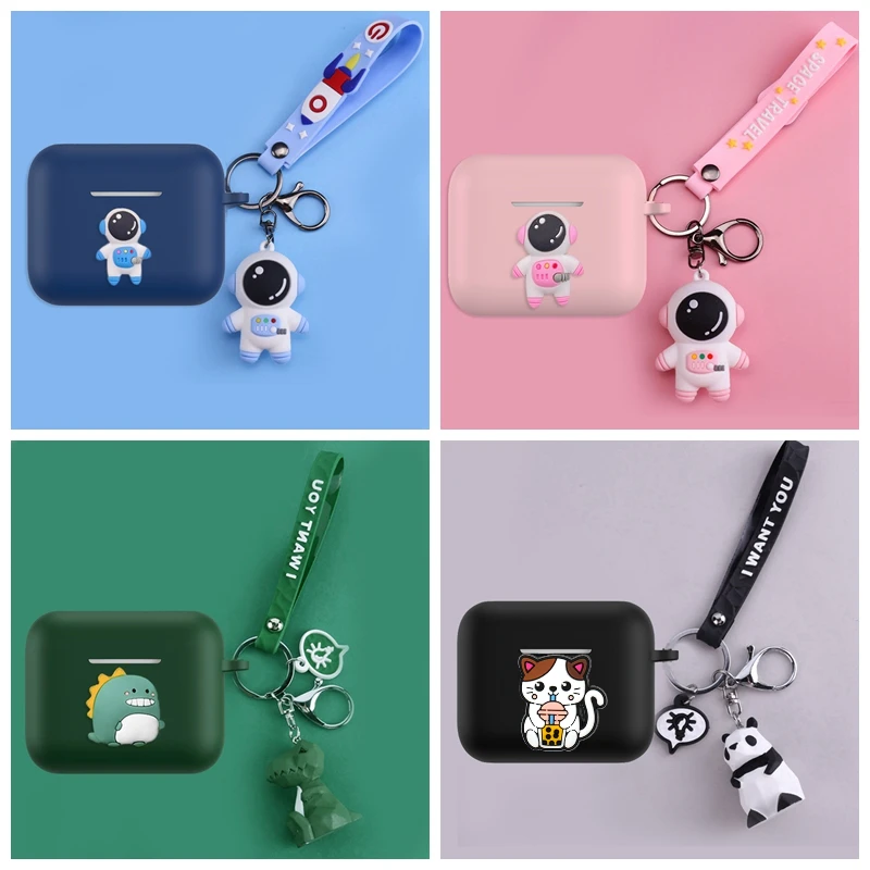 สำหรับ Honor Choice หูฟัง X2/หูฟัง X การ์ตูนไดโนเสาร์/แพนด้าน่ารักหูฟังซิลิโคนป้องกัน Earbudsx1 Fundas