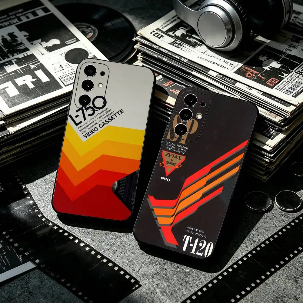 Retro VHS Video Tape  Soft Silicone Case for Samsung S26, S24, S21, S22, S23, S30, Ultra, Plus, FE, Lite-Black