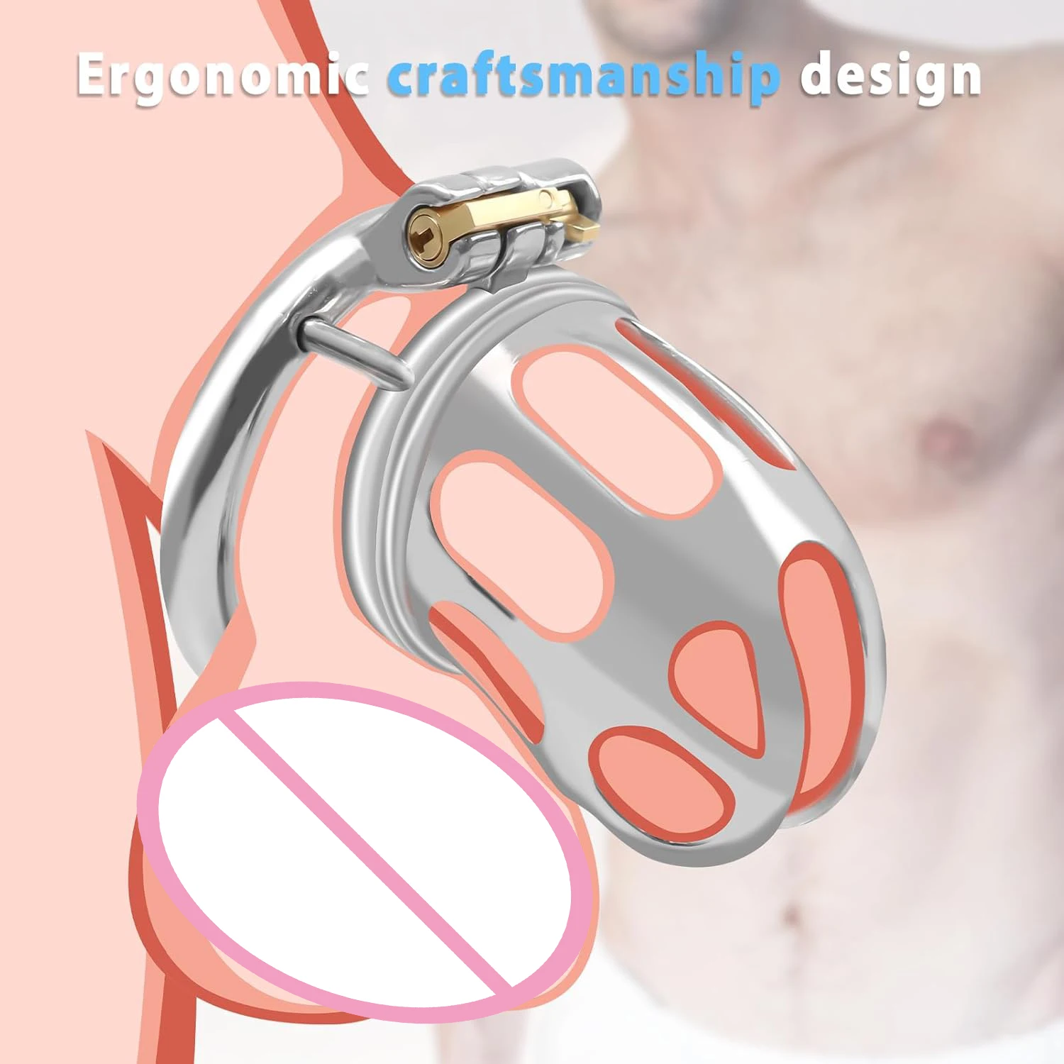 2025 New Male Chastity Cage Devices for Spicing Sex Life Erect Denial BDSM Sex Toys Orgasm Domination Intimate Penis Cock Rings