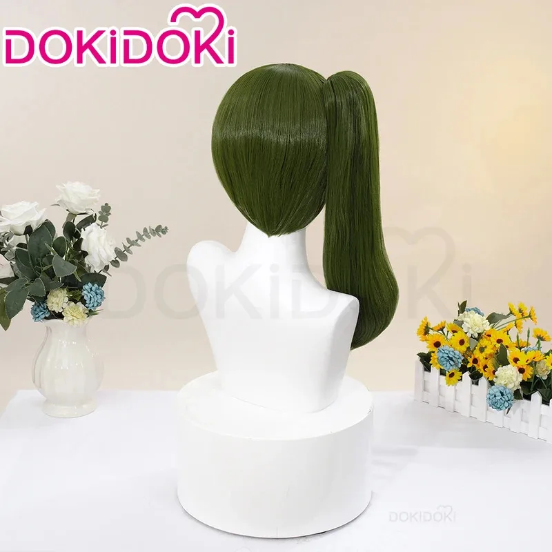IN MAGAZZINO Parrucca Ubel Anime Frieren: Beyond Journey's End Cosplay DokiDoki Ubel Cosplay Donna 45 cm Lungo Capelli Verde Scuro Protezione Gratuita