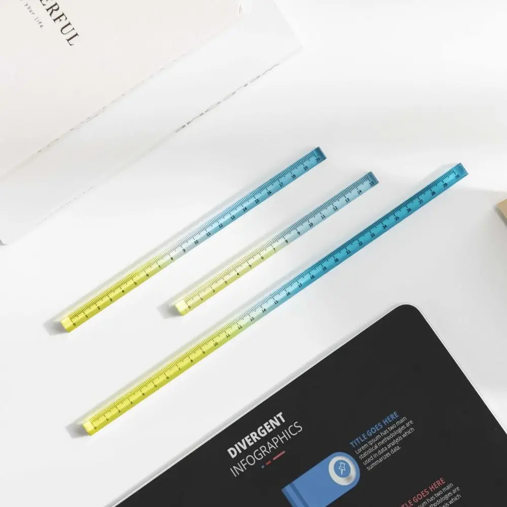15cm 20cm 30cm Gradient Straight Rulers Multifunction Transparent Math Drawing Ruler Dividing Drafting DIY Drawing Tools Student