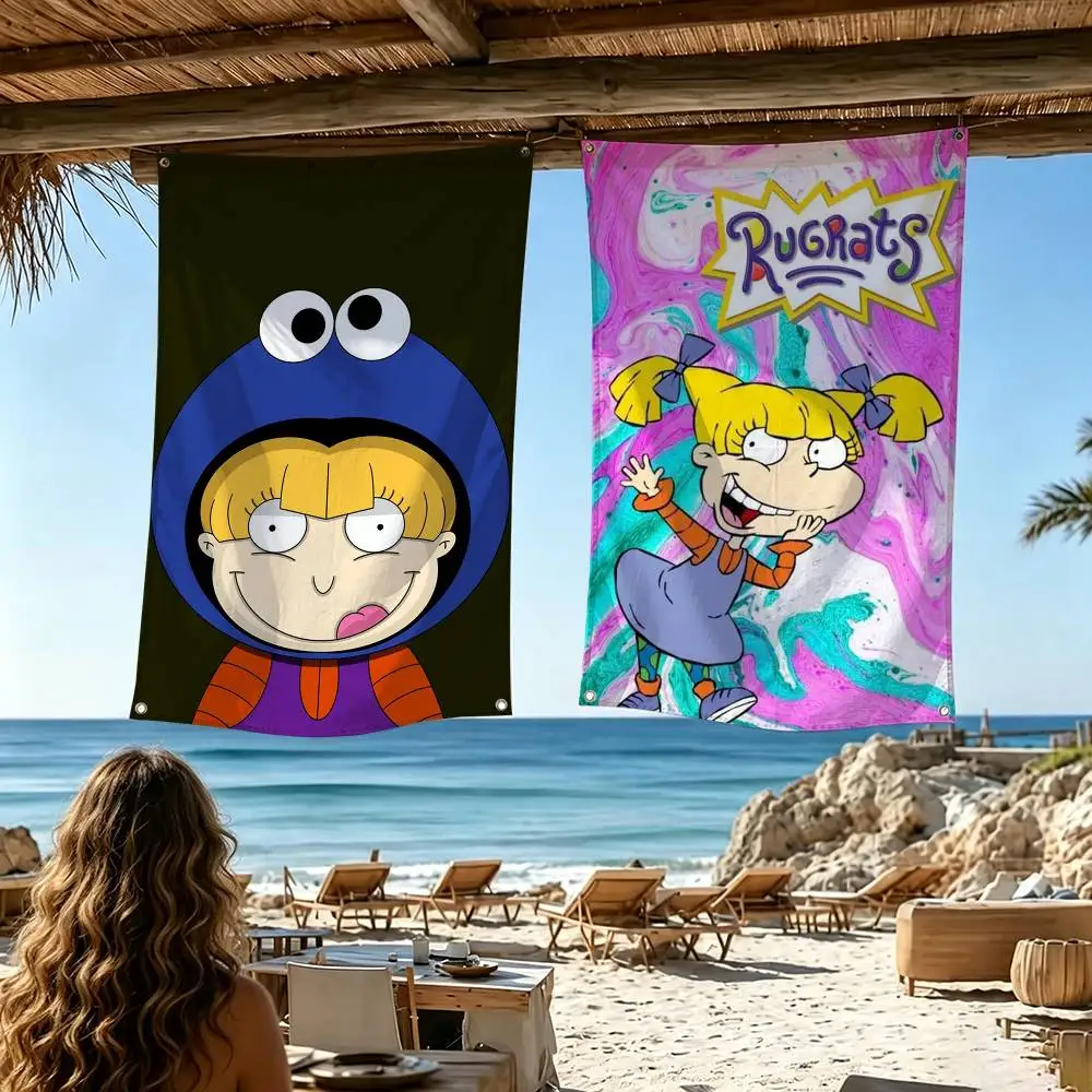 A-Angelica Pickles Rugrats Cartoon  Flags Wall Hanging Tapestry Outdoor Garage Room Decorative flag Background Blanket