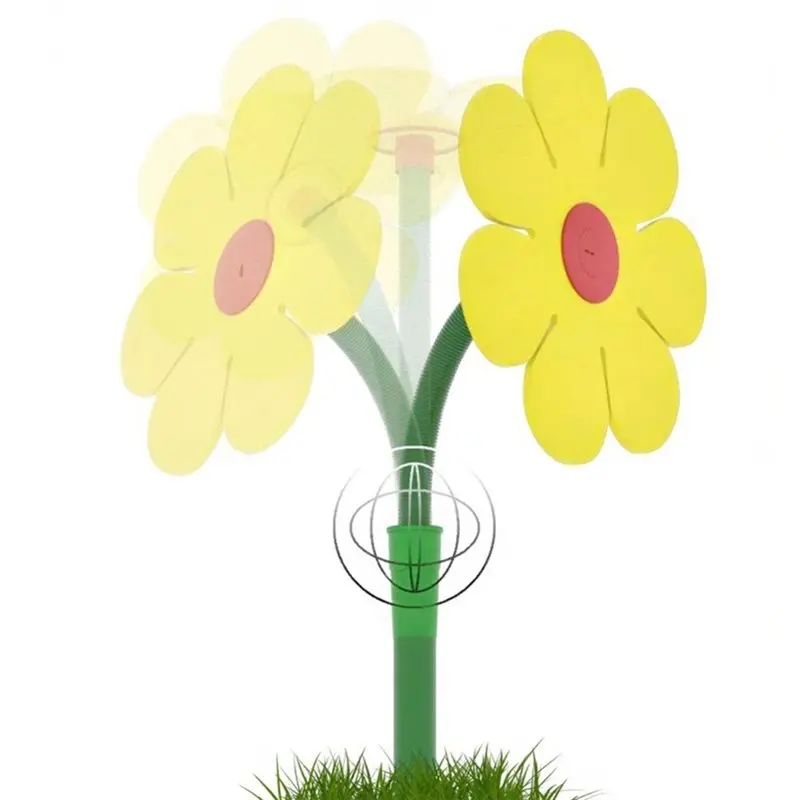 【HOUSEHOLD GOODS】Crazy Daisy Lawn Sprinkler Water Sprinklers Funny Sun Flower Dancing Daisy For Yard