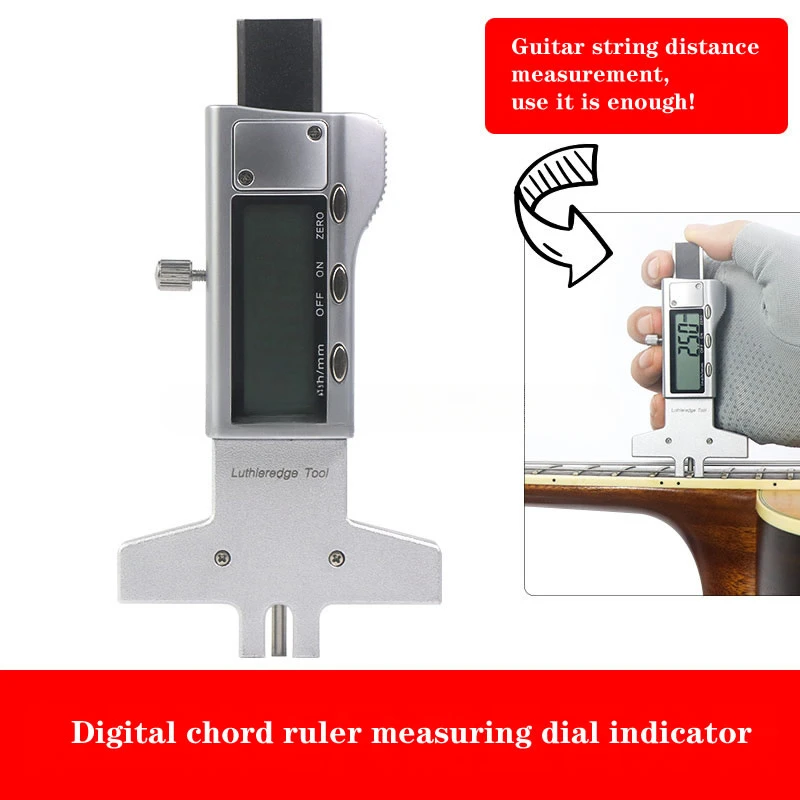 Guitar digital display string gauge, string height measurement dial indicator, electric/wooden guitar production or repair tools