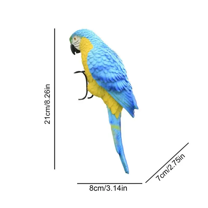 Decoração De Escultura De Papagaio De Resina Ao Ar Livre Ornamentos Decorativos De Pássaros Tropicais Pátio De Parede