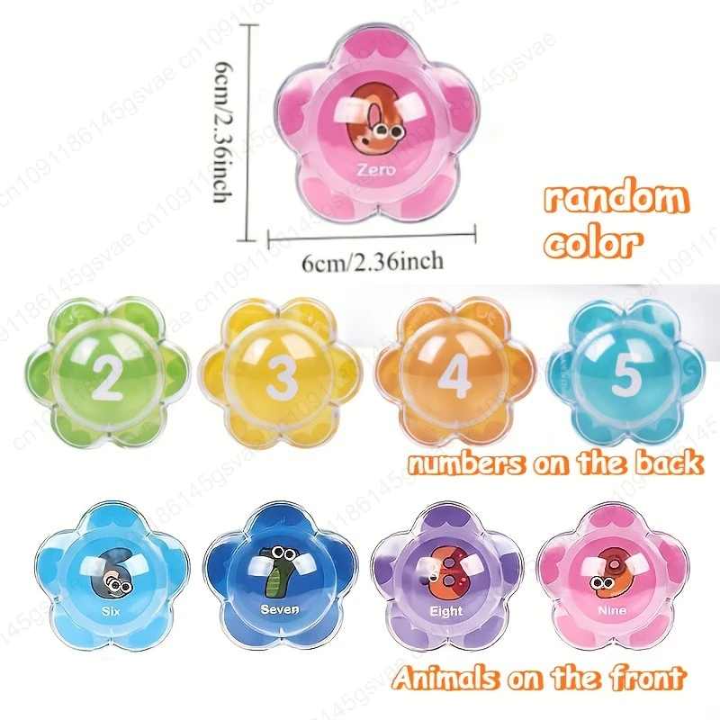 10 قطعة كرات عائمة جديدة ألعاب الاستحمام ، الأبجدية والأرقام ألعاب الحمام الحيوانية المعرفية ، ألعاب مائية للعب حمام السباحة #6