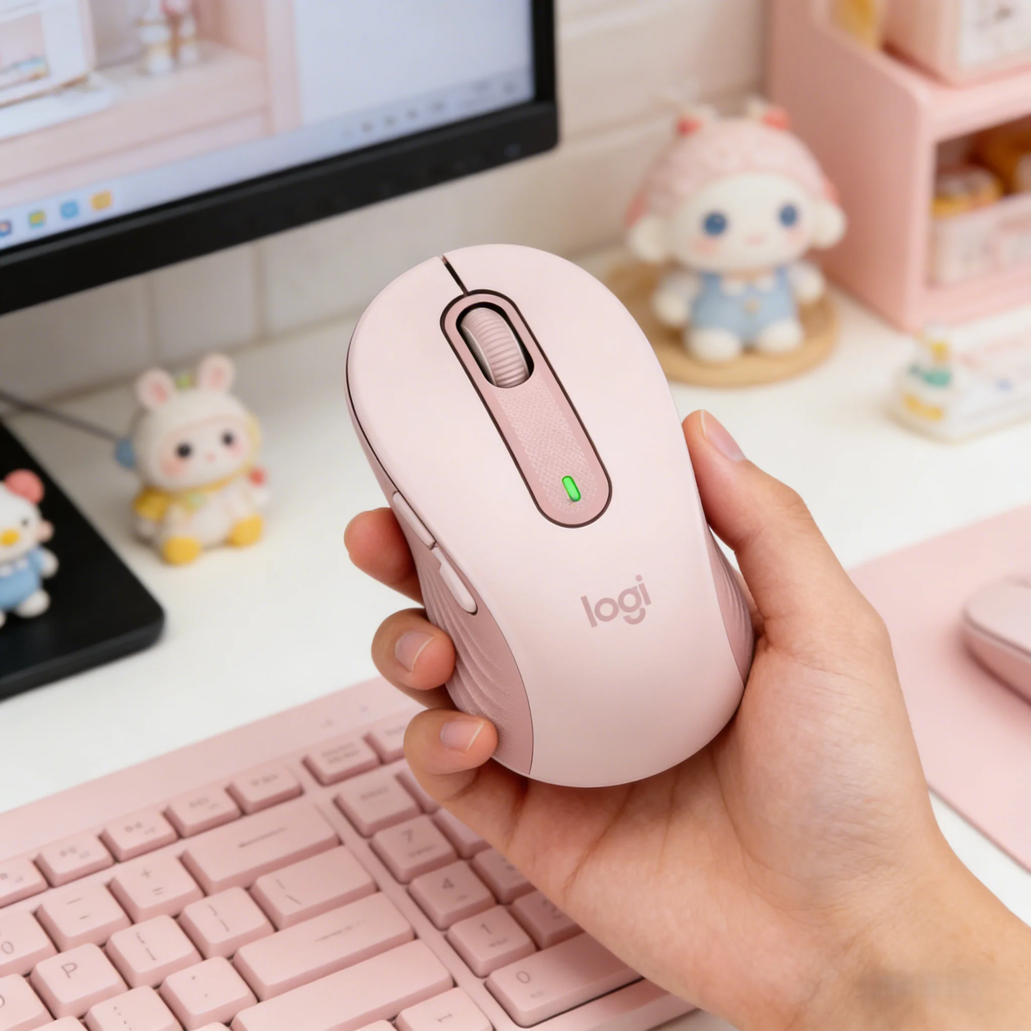 Logitech M650 L Wireless Office Mouse Dual Mode Bluetooth USB 5 Programmable Buttons for Large Hands Laptop PC Multi-Device