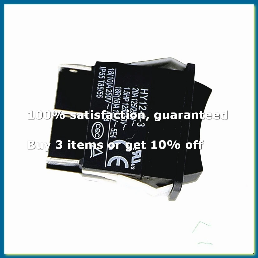 Rocker Switch, HY12-9-3 6Pins Industrial Electric Rocker Switch 125V/250V Pushbutton