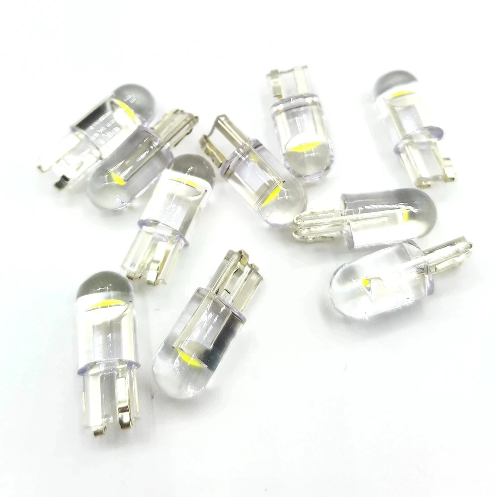 새로운 T10 W5W WY5W 168 COB LED 자동차 웨지 주차 라이트, 사이드 도어 전구 악기 램프 자동 번호판 라이트 12V, 10 개