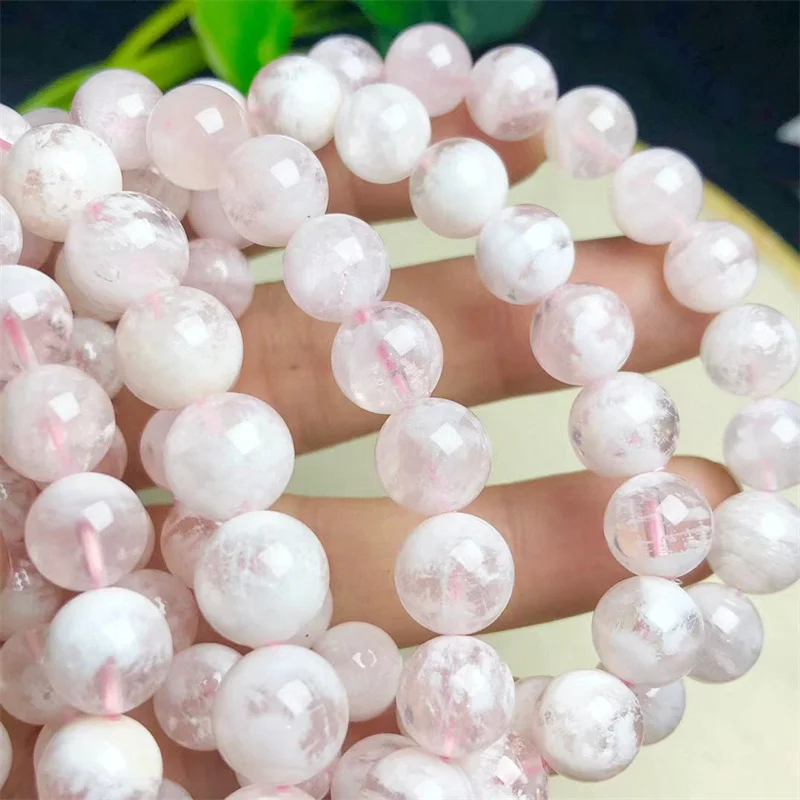 Natural Snowflake Garden Quartz Bracelet Fortune Energy Bangle Mineral String Woman Amulet Jewelry Healing Gift 1pcs 9/10MM