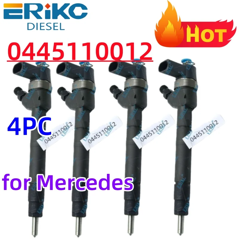 0445110012 Fuel Pump Injection 0 445 110 012 Common Rail Injector A6110700587 0445 110 012 for Mercedes ERIKC 4PCS