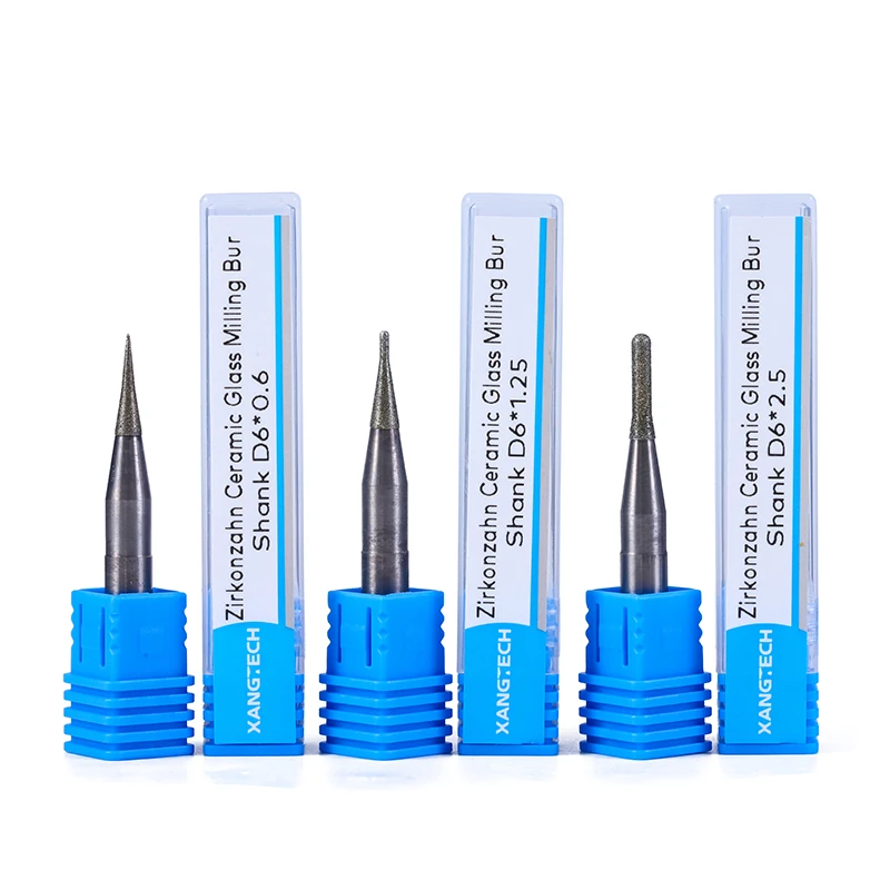 

XANGTECH Zirkonzahn Glass Ceramic Milling Burs For Lithium Disilicate Dental Materials Milling Cutters CAD CAM Dentistry