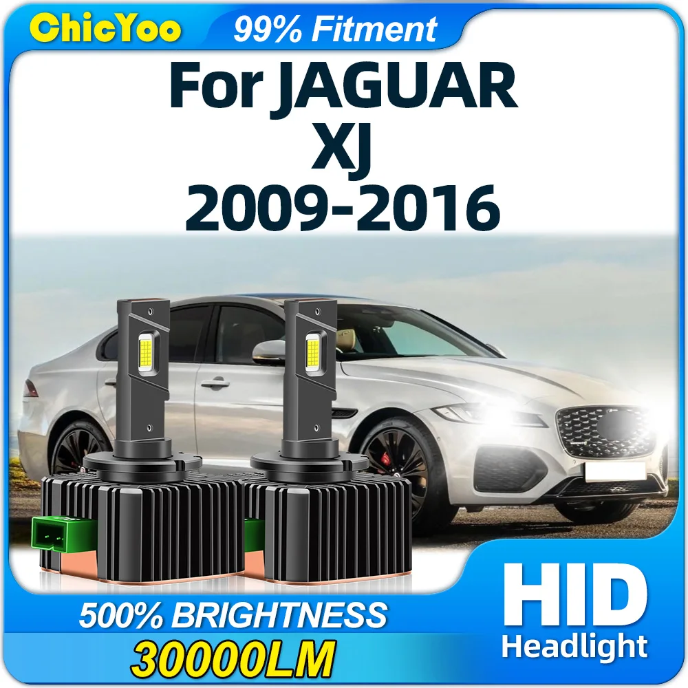 HID Xenon Headlight Bulbs 30000LM LED Car Lights 6000K +500% Brightnesss For JAGUAR XJ 2009 2010 2011 2012 2013 2014 2015 2016