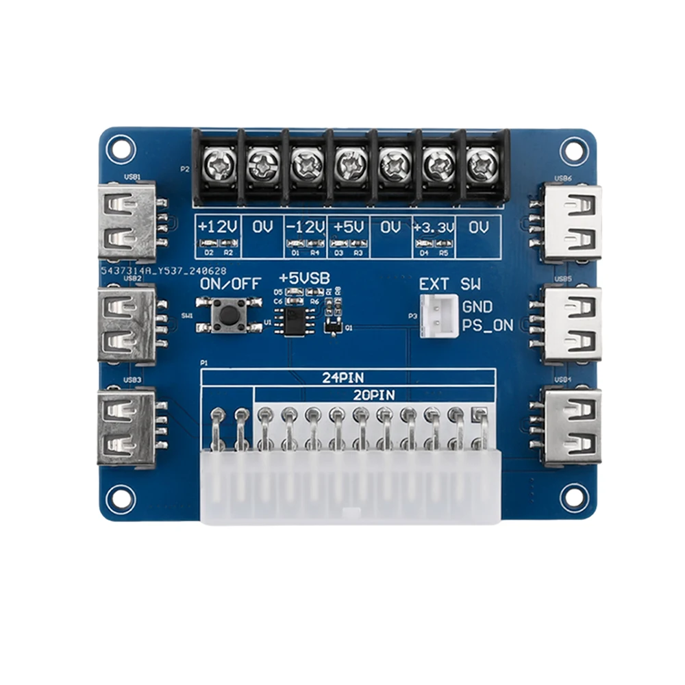 24-контактный корпус настольного компьютера ATX, модуль адаптера питания, 6 USB-портов на плате, аксессуар для электроинструмента