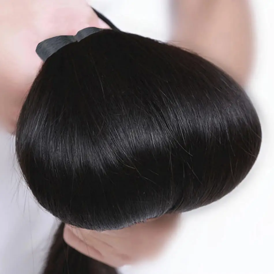 30인치 본 스트레이트 인모 번들 16A 브라질리언 생모 위브 번들 내추럴 블랙 브라질리언 인모 4피스 익스텐션