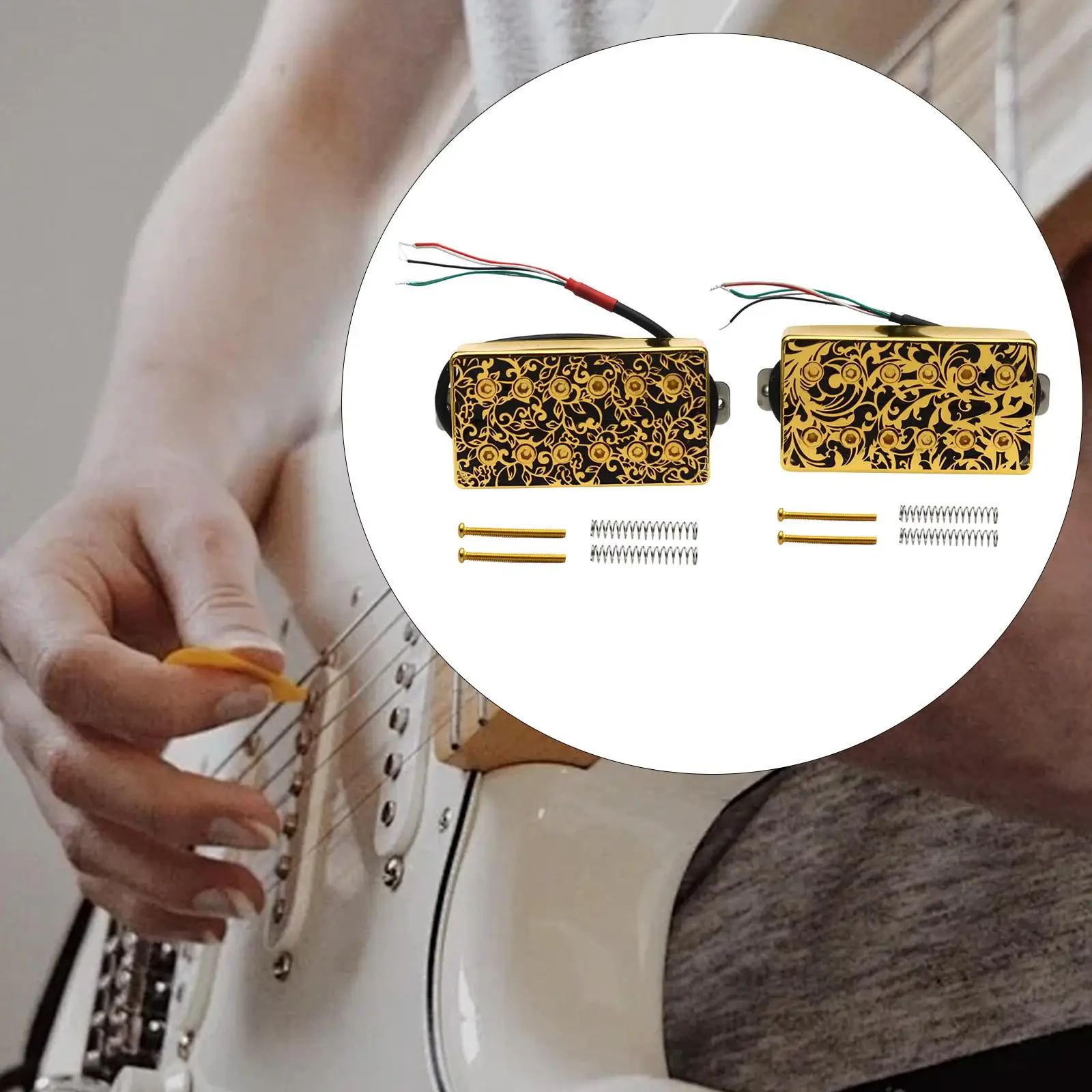 

Профессиональный звукосниматель хамбакер 7.5K/15K для электрогитары, комплектующая для выступлений, репетиций и гастролей